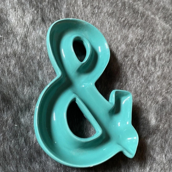 & Teal  ceramic display dish decor New - Picture 4 of 11